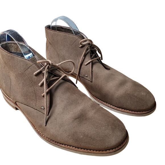 John Varvatos USA Light Brown Suede Lace Up Ankle Chukka Boot Mens Size 10 - Picture 2 of 11